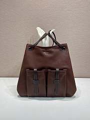 Kitlife Prada Route Large Leather Bag Cocoa Brown 1BC293 39x33cm - 1