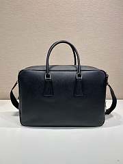 Kitlife Prada Saffiano Black Leather Briefcase 40x27x10.5cm - 6