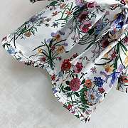 Kitlife Gucci Printed Silk Twill Dress in Multicolor White  - 4