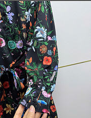 Kitlife Gucci Printed Silk Twill Dress in Multicolor Black - 6