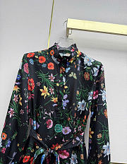 Kitlife Gucci Printed Silk Twill Dress in Multicolor Black - 5