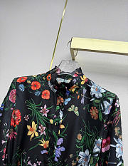 Kitlife Gucci Printed Silk Twill Dress in Multicolor Black - 2