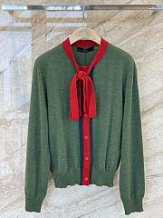 Kitlife Gucci Knit Wool Cashmere Cardigan With Web  - 1