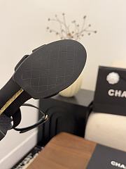 Kitlife Chanel 26 Classic Double C High-Heeled Platform Sandals Black Denim - 6