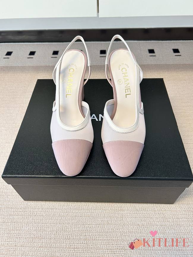 Kitlife Chanel Pink Cap Toe CC Slingback Sandals - 1