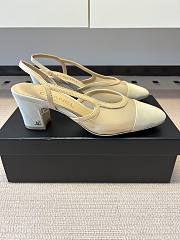 Kitlife Chanel Beige Cap Toe CC Slingback Sandals - 3