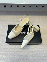 Kitlife Chanel Beige Cap Toe CC Slingback Sandals - 5