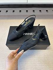 Kitlife Chanel Black Cap Toe CC Slingback Sandals - 2