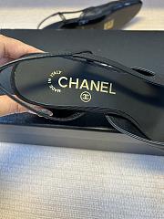Kitlife Chanel Black Cap Toe CC Slingback Sandals - 6