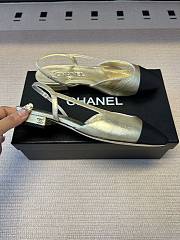 Kitlife Chanel Silver Cap Toe CC Slingback Sandals  - 2