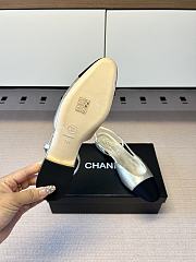 Kitlife Chanel Silver Cap Toe CC Slingback Sandals  - 3