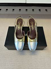 Kitlife Chanel Gold Cap Toe CC Slingback Sandals   - 1