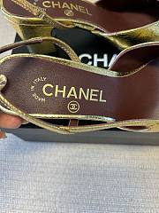 Kitlife Chanel Gold Cap Toe CC Slingback Sandals   - 3