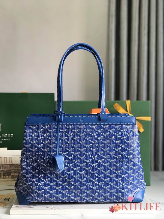 Kitlife Goyard Bellechasse Biaude Tote Bag Blue 36x15x27cm  - 1