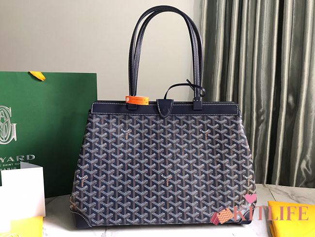 Kitlife Goyard Bellechasse Biaude Tote Bag Dark Blue 36x15x27cm  - 1