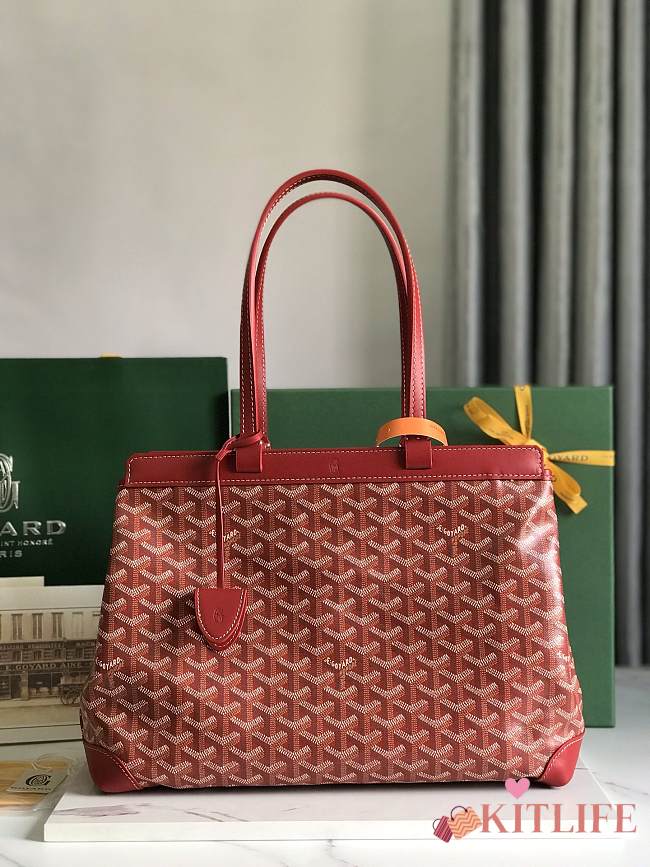 Kitlife Goyard Bellechasse Biaude Tote Bag Red 36x15x27cm  - 1