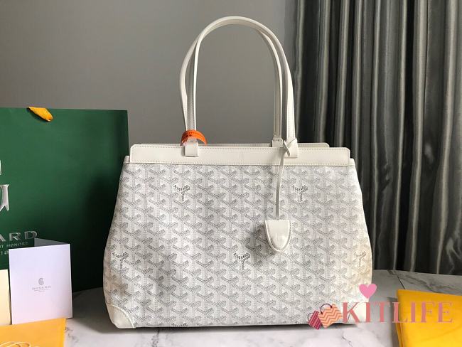 Kitlife Goyard Bellechasse Biaude Tote Bag White 36x15x27cm - 1