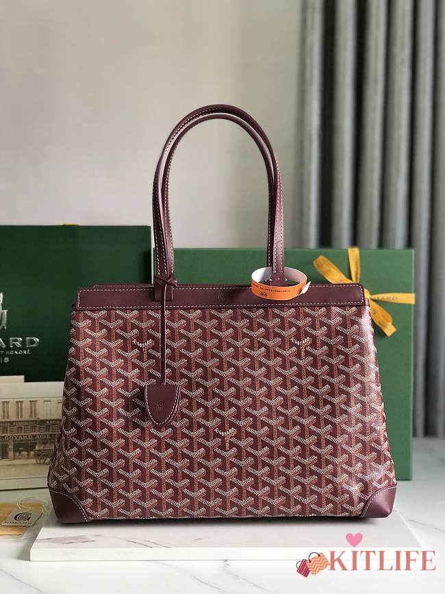 Kitlife Goyard Bellechasse Biaude Tote Bag Burgundy 36x15x27cm  - 1