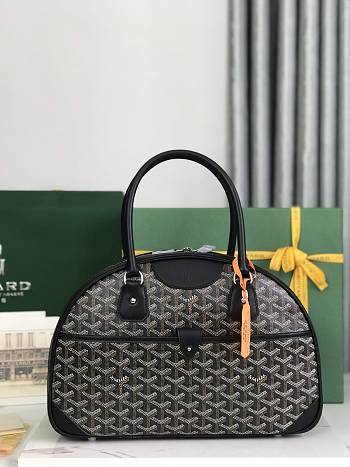 Kitlife Goyard Vintage Bowling Bag Black 35×23×10.5cm