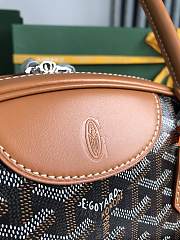 Kitlife Goyard Vintage Bowling Bag Black & Brown 35×23×10.5cm  - 4