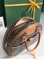 Kitlife Goyard Vintage Bowling Bag Black & Brown 35×23×10.5cm  - 3