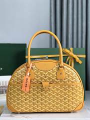 Kitlife Goyard Vintage Bowling Bag Yellow 35×23×10.5cm  - 1