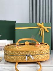 Kitlife Goyard Vintage Bowling Bag Yellow 35×23×10.5cm  - 4