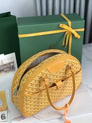 Kitlife Goyard Vintage Bowling Bag Yellow 35×23×10.5cm  - 3