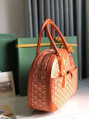 Kitlife Goyard Vintage Bowling Bag Orange 35×23×10.5cm  - 5