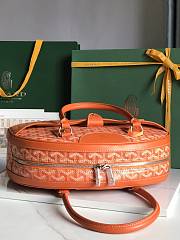Kitlife Goyard Vintage Bowling Bag Orange 35×23×10.5cm  - 3
