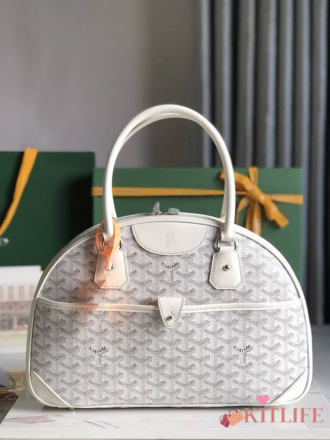 Kitlife Goyard Vintage Bowling Bag White 35×23×10.5cm  - 1