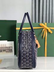 Kitlife Goyard Vintage Bowling Bag Dark Blue 35×23×10.5cm  - 6