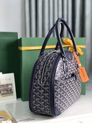 Kitlife Goyard Vintage Bowling Bag Dark Blue 35×23×10.5cm  - 3