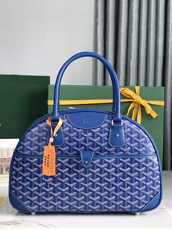 Kitlife Goyard Vintage Bowling Bag Blue 35×23×10.5cm 
