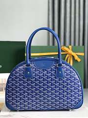 Kitlife Goyard Vintage Bowling Bag Blue 35×23×10.5cm  - 5