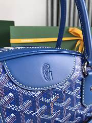 Kitlife Goyard Vintage Bowling Bag Blue 35×23×10.5cm  - 4