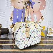 Kitlife Louis Vuitton x TM Neverwoof MM Bag White Multicolor M27839 31x14x28cm - 5