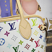 Kitlife Louis Vuitton x TM Neverwoof MM Bag White Multicolor M27839 31x14x28cm - 2