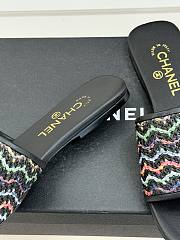 Kitlife Chanel Woven Satin Slippers Black - 5