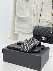 Kitlife Chanel Woven Satin Slippers Black - 2