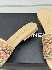 Kitlife Chanel Woven Satin Slippers Beige - 4