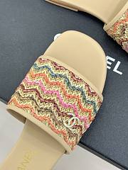 Kitlife Chanel Woven Satin Slippers Beige - 3