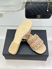 Kitlife Chanel Woven Satin Slippers Beige - 2