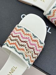 Kitlife Chanel Woven Satin Slippers White - 2