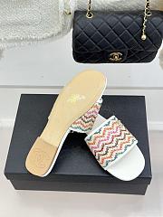 Kitlife Chanel Woven Satin Slippers White - 4