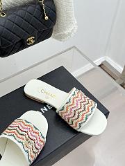Kitlife Chanel Woven Satin Slippers White - 5