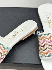 Kitlife Chanel Woven Satin Slippers White - 6