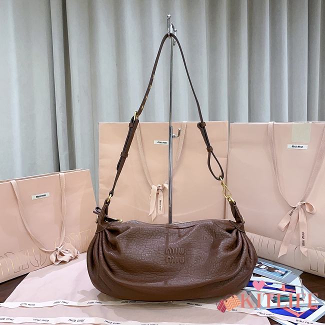 Kitlife Miu Miu Shoulder Bag Brown 30x22x5cm - 1