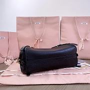 Kitlife Miu Miu Black Leather Eyeleted Tote Bag 37x21x15cm  - 6