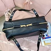 Kitlife Miu Miu Black Leather Eyeleted Tote Bag 37x21x15cm  - 4